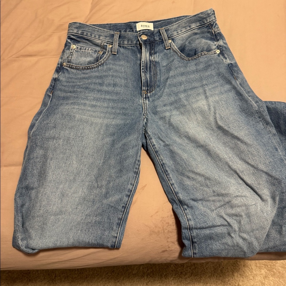 Pistols Palazzo Jeans Mid Rise